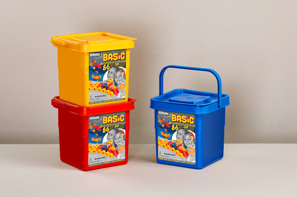 mobilo basic set, 86 pieces in a bucket