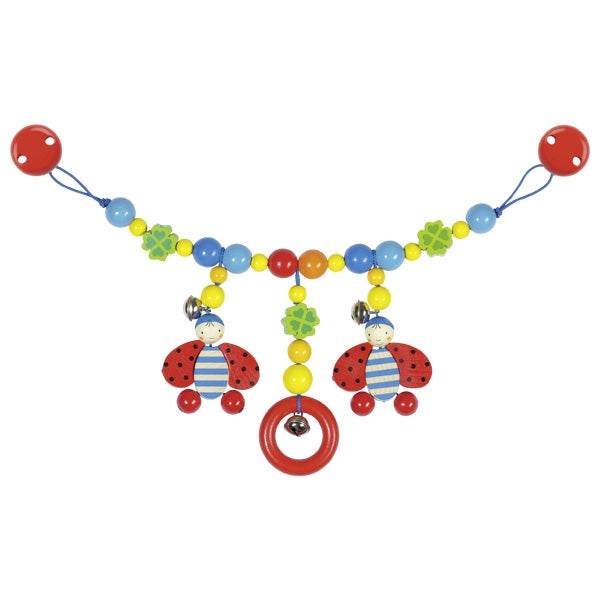 Pram Chain LadyBug With Clips goki baby