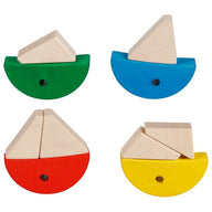 Colour and shape sorting game - 6 colourful fishes, goki evolution