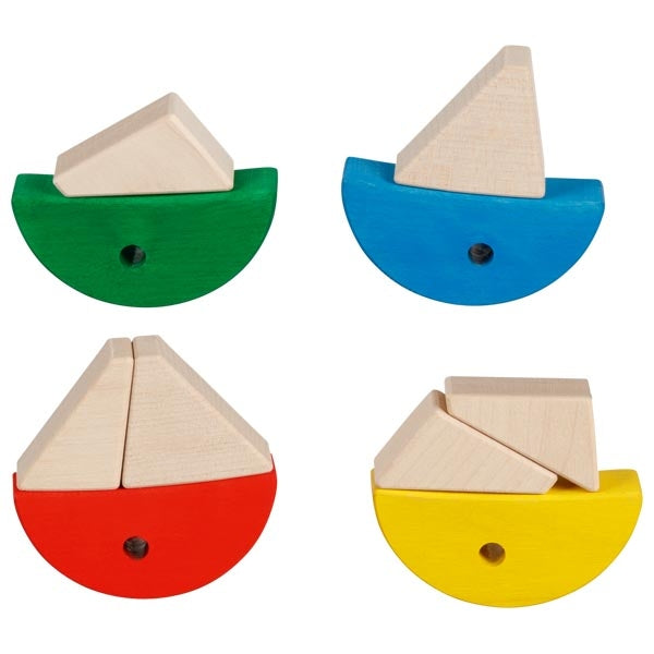 Colour and shape sorting game - 6 colourful fishes, goki evolution
