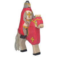 HOLZTIGER Tournament Horse & Knight (Red)
