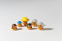 mobilo figurines, brown, 6 pieces