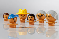 mobilo figurines, brown, 6 pieces