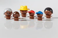mobilo figurines, dark brown, 6 pieces