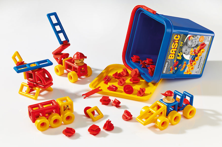 mobilo basic set, 86 pieces in a bucket