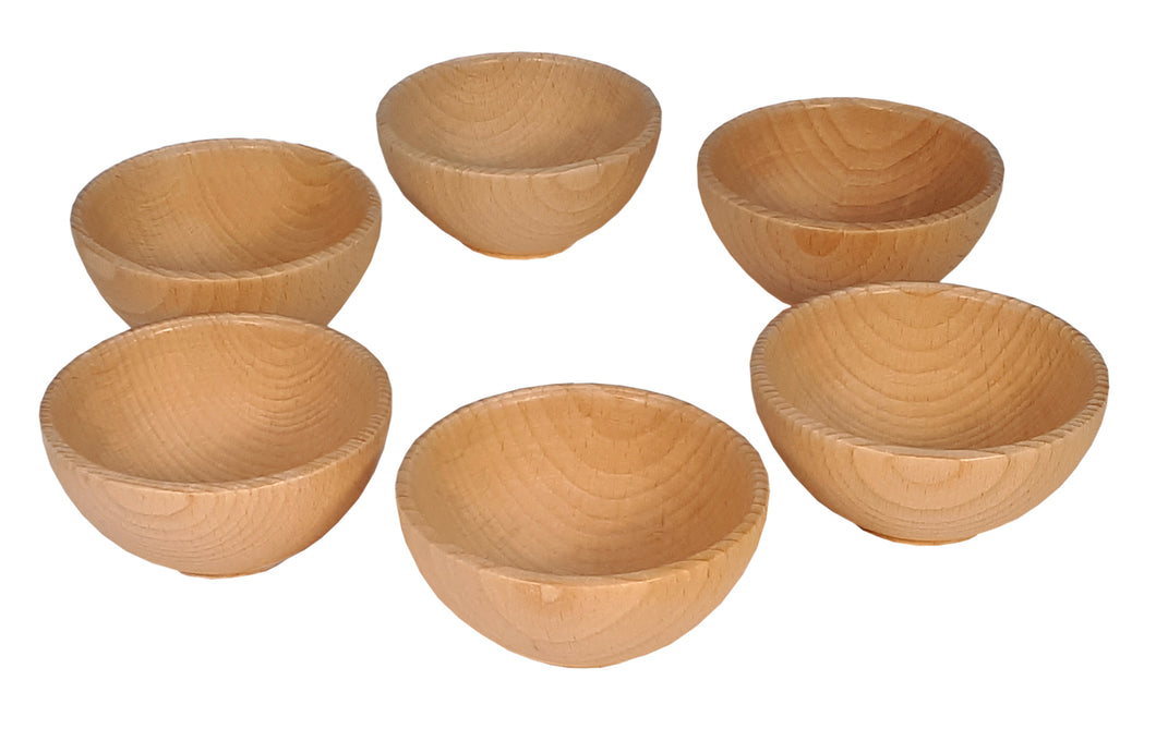 Bauspiel 6 Wooden Bowls