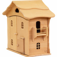 Drewart Doll House with Doors with Natural Roof