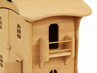 Drewart Doll House with Doors with Natural Roof