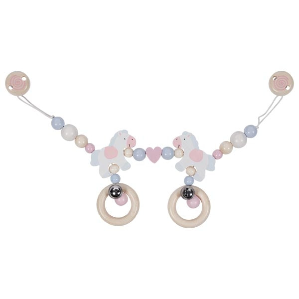 Pram Chain Horses With Clips, goki baby