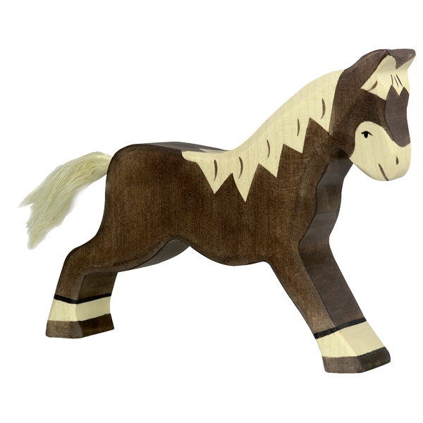 HOLZTIGER Horse (running, dark brown)