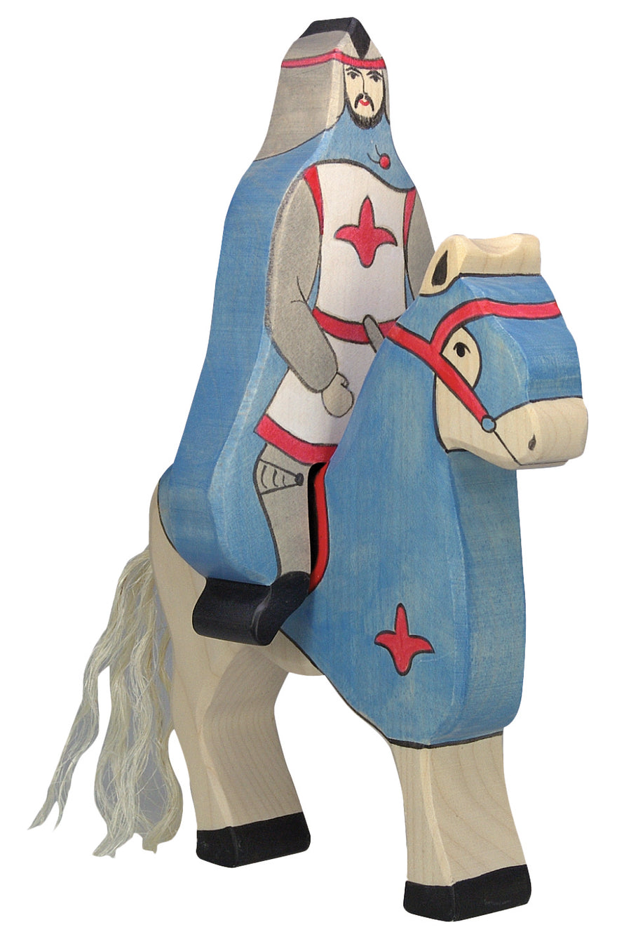 HOLZTIGER Tournament Horse & Knight (Blue)