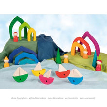 Load image into Gallery viewer, Colour and shape sorting game - 6 colourful fishes, goki evolution
