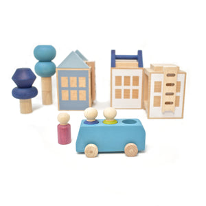 Lubulona Blue Bus with Figures