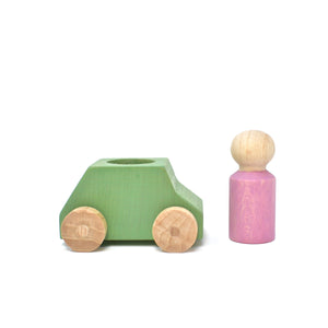 Lubulona Green Car with Pink Figure