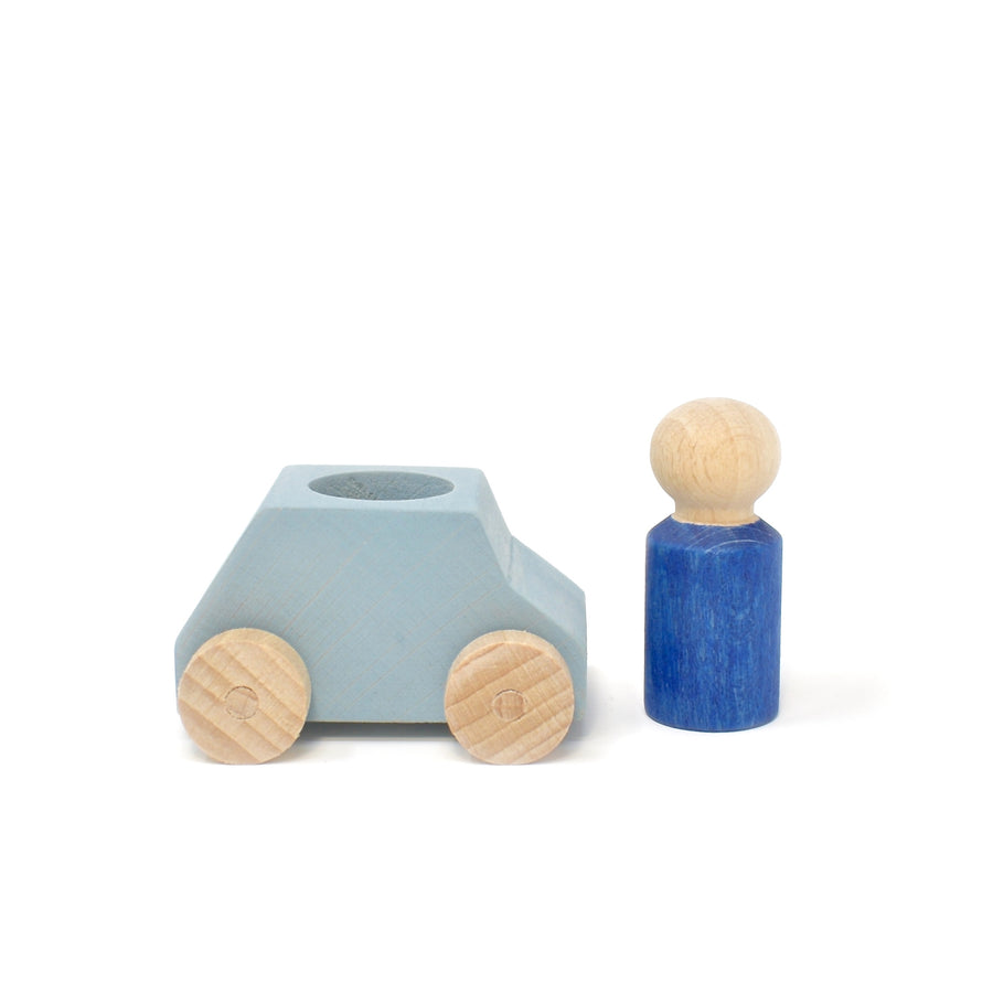 Lubulona Gray Car with Blue Figure