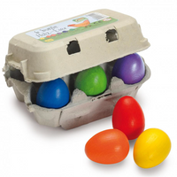 Erzi Six Wooden Eggs (colored)