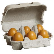 Erzi Wooden Eggs in Sixpack (brown)