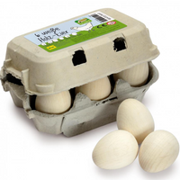 Erzi Wooden Eggs in Sixpack (white)