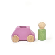 Pink Car with Green Figure
