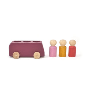 Purple Bus with Figures