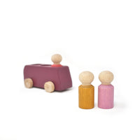 Purple Bus with Figures