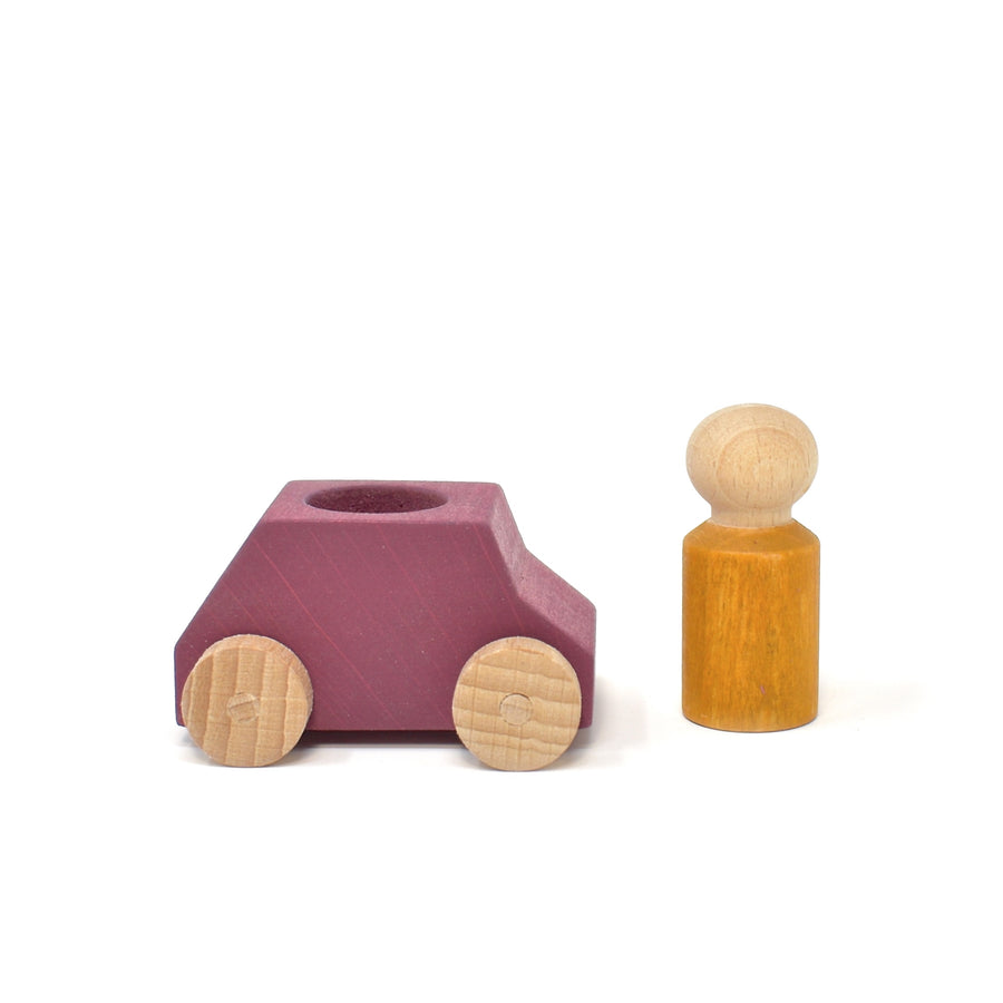 Purple Car with Ochre Figure
