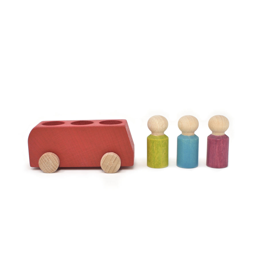 Red Bus with Figures