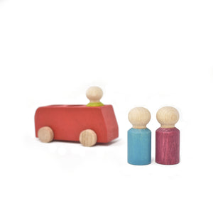 Red Bus with Figures