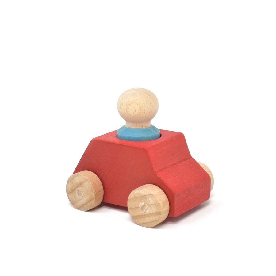 Red Car with Blue Figure