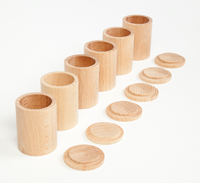 Grapat 6 Cups with Covers (Natural)