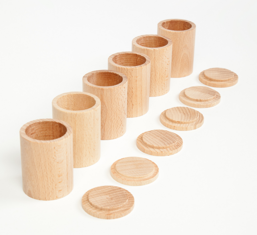 Grapat 6 Cups with Covers (Natural)