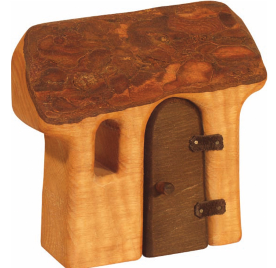 House with Bark Roof and Door (small)