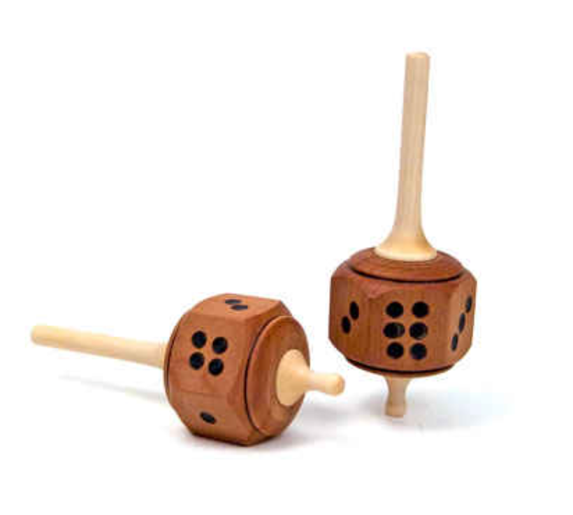 Mader Dice Wooden Spinning Top