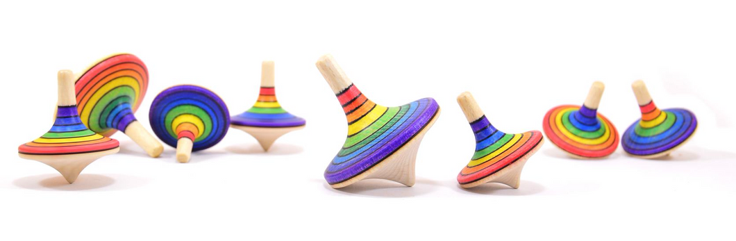 Mader Rallye Large Spinning Top Rainbow
